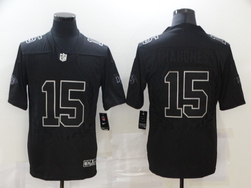 Men's Kansas City Chiefs #15 Patrick Mahomes Black Alternate Jersey